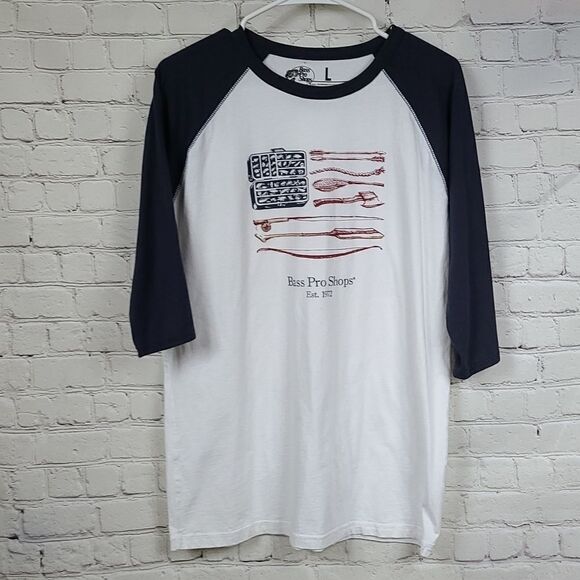 Bass Pro Shops Fishing Americana Tackle Box Flag Stars & Stripes USA Men's Large - Picture 3 of 5